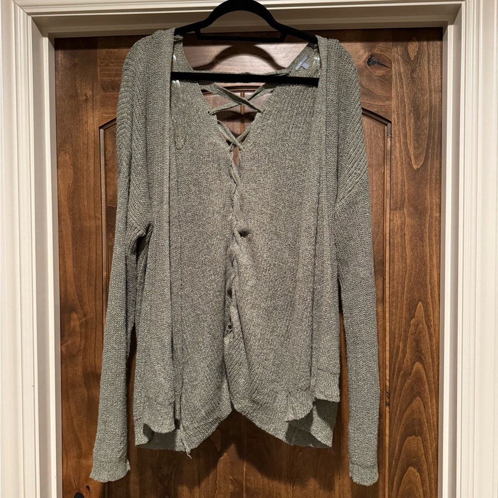 Army Green Cardigan